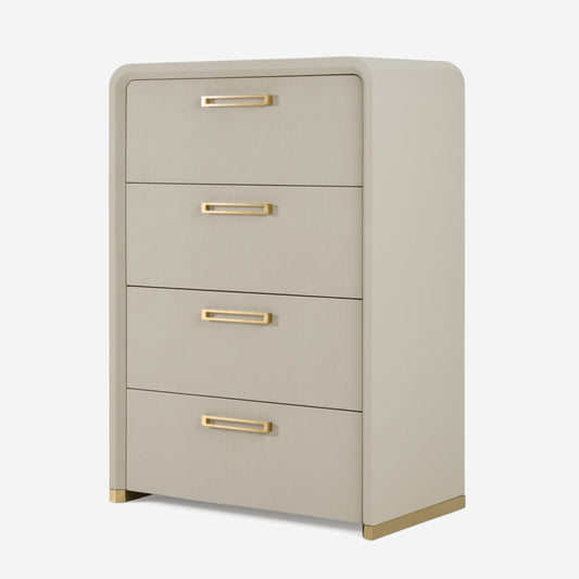 Modrest Florence Modern Beige Shagreen Gold Chest