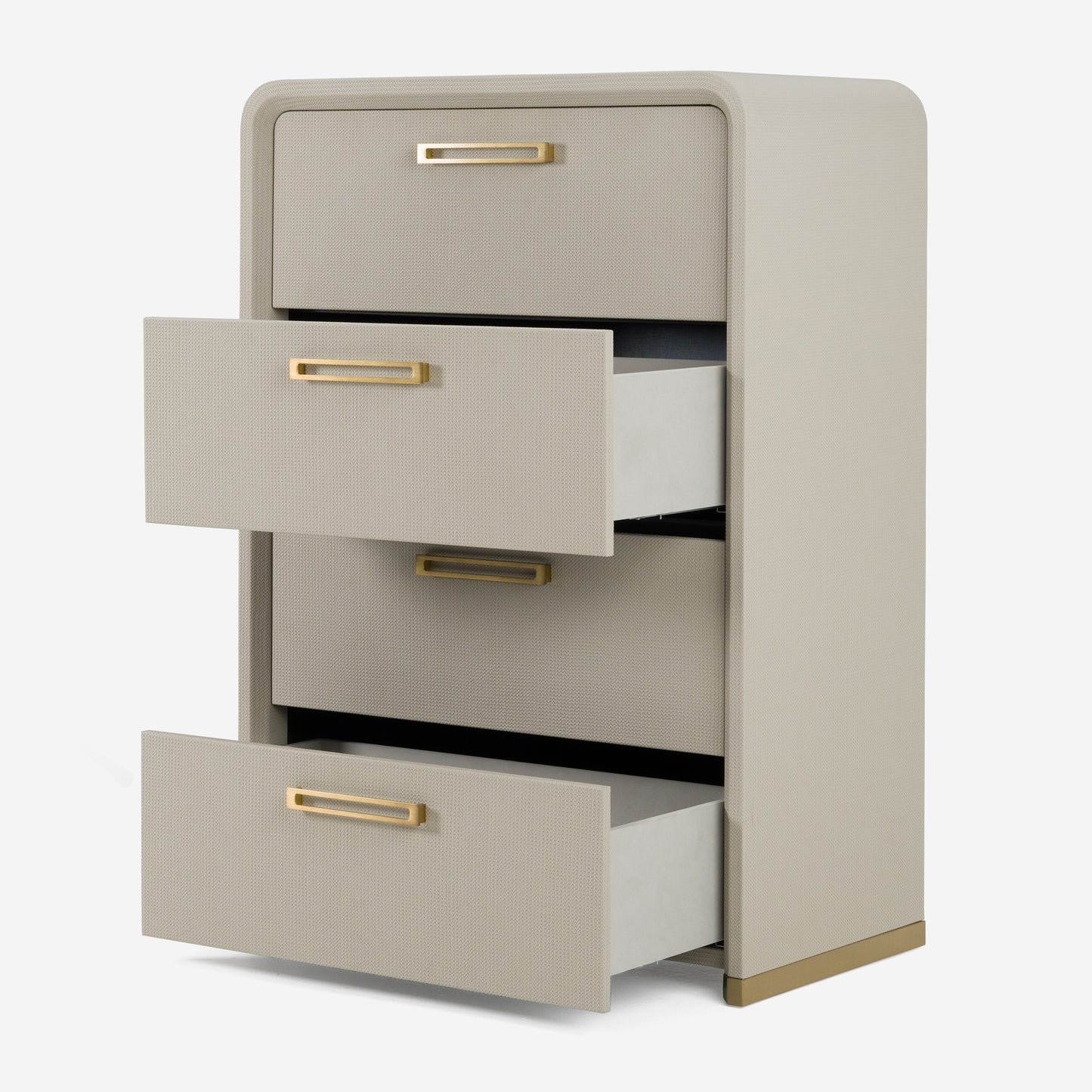 Modrest Florence Modern Beige Shagreen Gold Chest