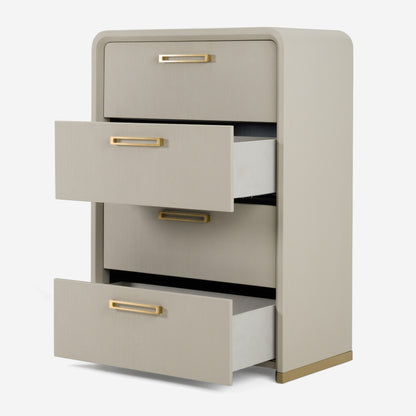 Modrest Florence Modern Beige Shagreen Gold Chest