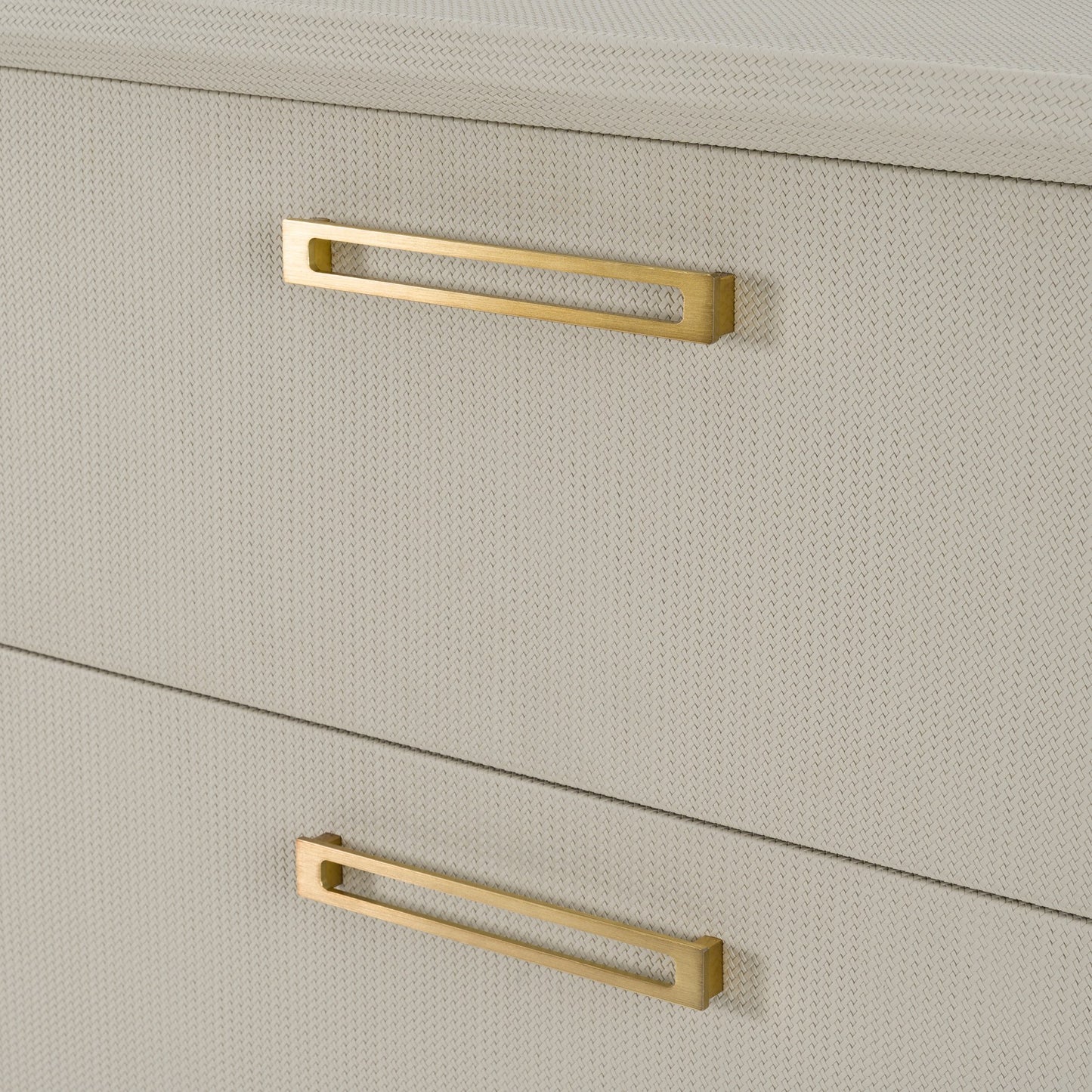 Modrest Florence Modern Beige Shagreen Gold Chest