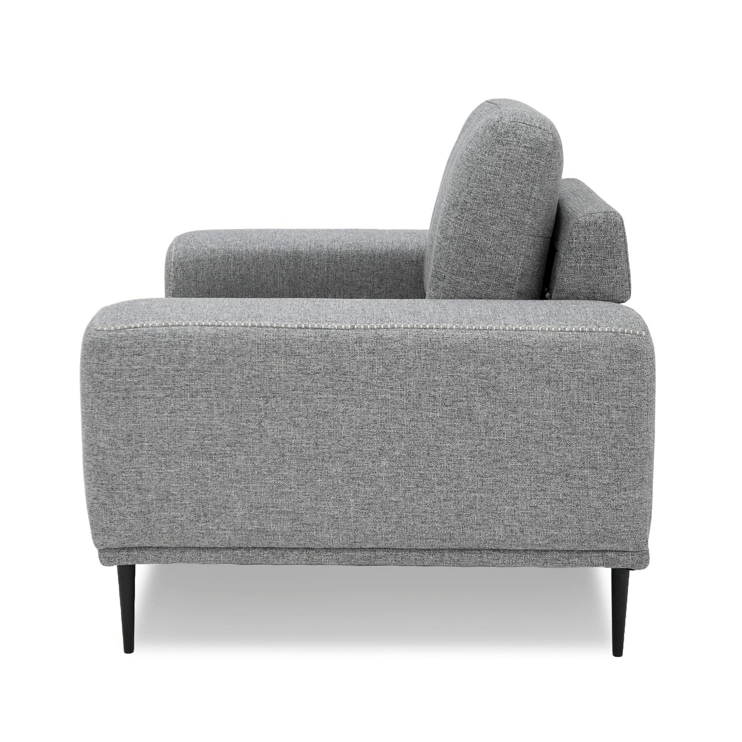 Divani Casa Fonda Modern Grey Fabric Chair