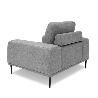 Divani Casa Fonda Modern Grey Fabric Chair