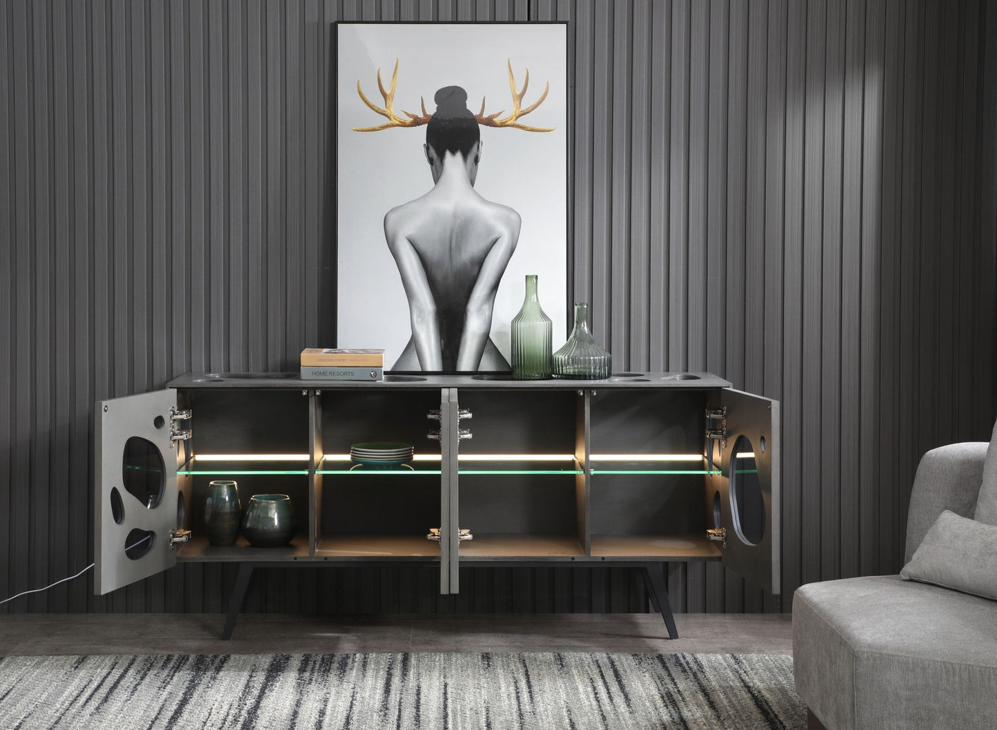 Modrest Fontana Modern Grey Buffet