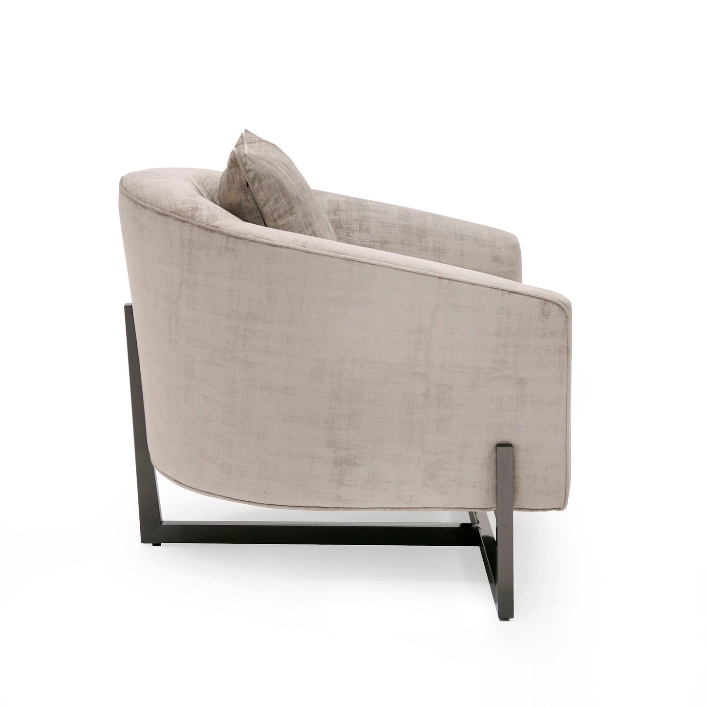 Modrest Forbis Contemporary Light Grey Fabric Accent Chair