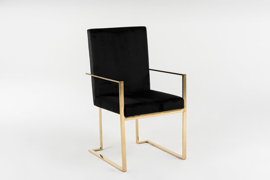 Modrest Fowler Modern Black Velvet Dining Chair