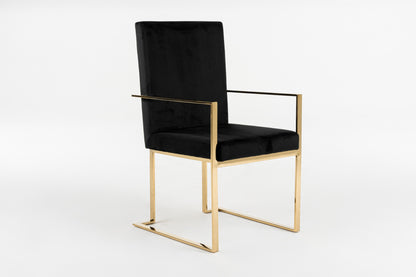 Modrest Fowler Modern Black Velvet Dining Chair
