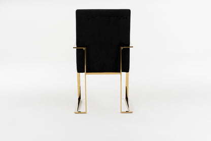 Modrest Fowler Modern Black Velvet Dining Chair
