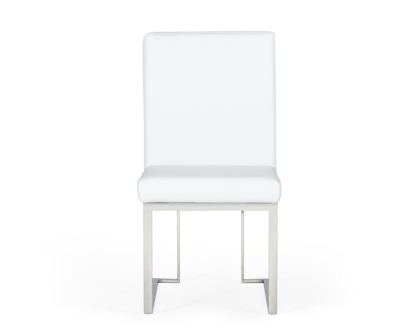 Modrest Fowler Modern White Leatherette Dining Chair Set of 2