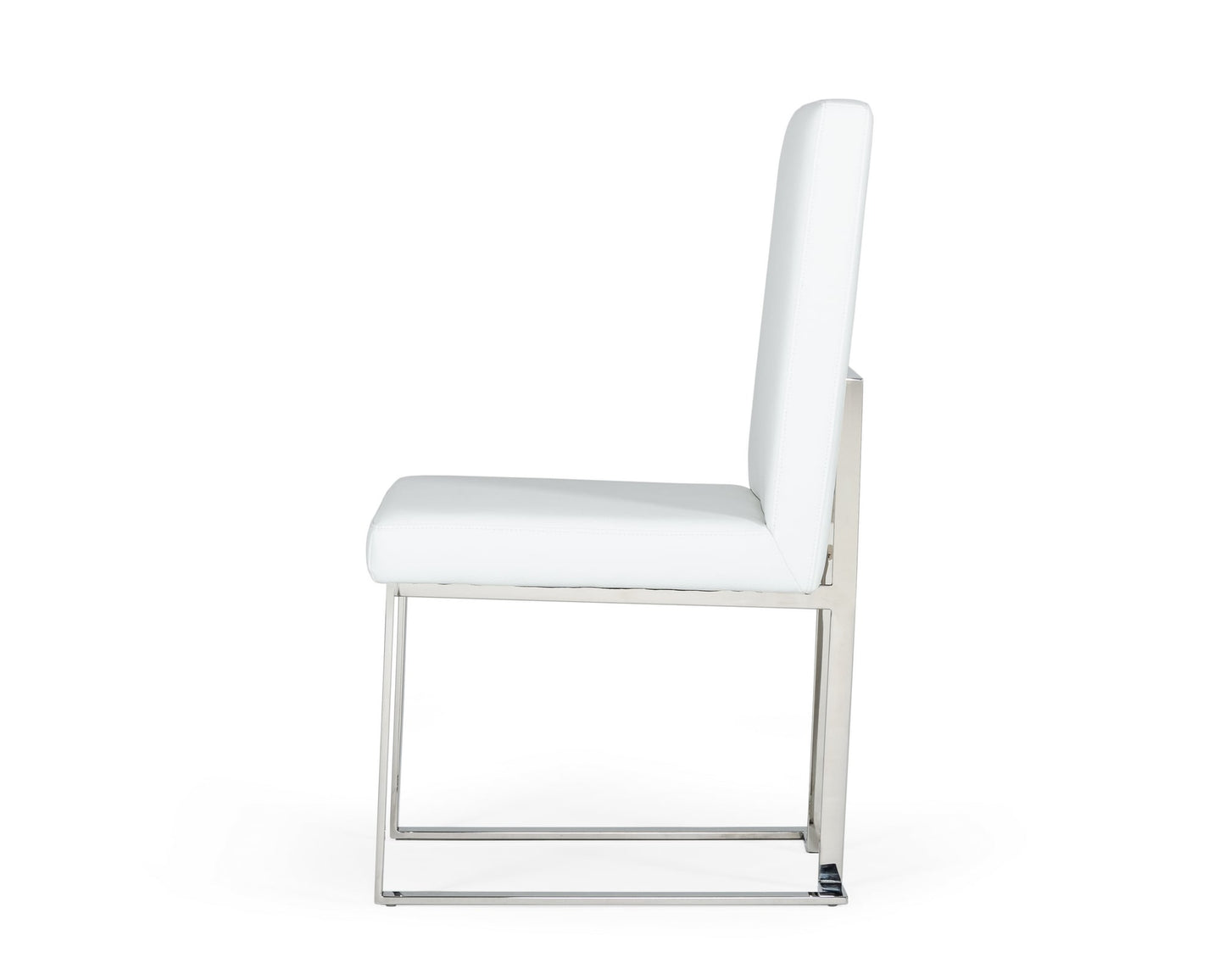 Modrest Fowler Modern White Leatherette Dining Chair Set of 2