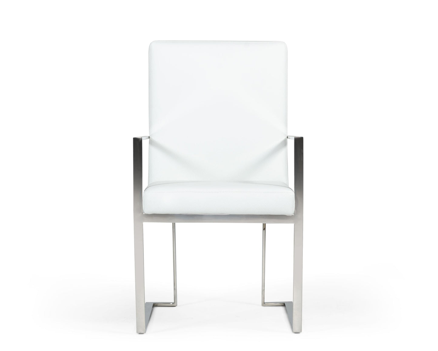 Modrest Fowler Modern White Eco-Leather Dining Armchair