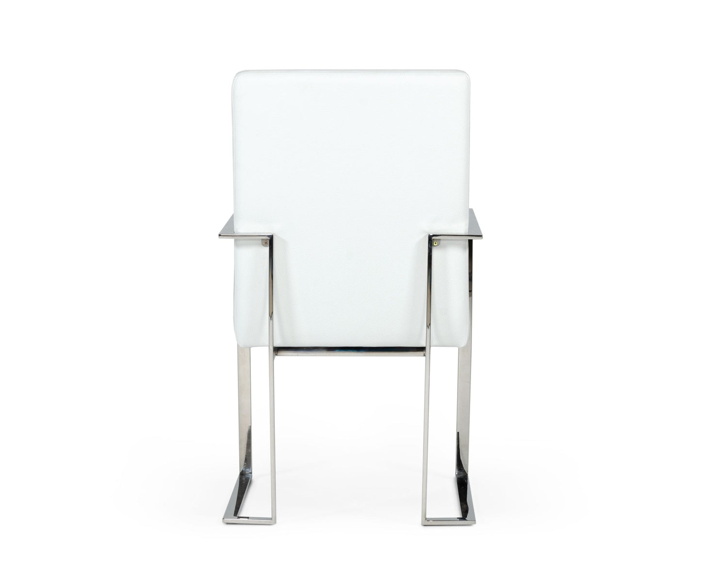 Modrest Fowler Modern White Eco-Leather Dining Armchair