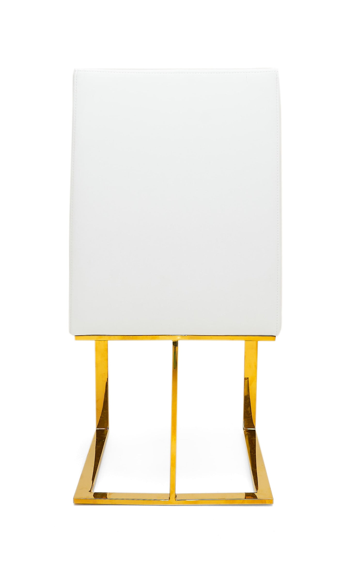 Modrest Frankie Contemporary White and Gold Dining Chair