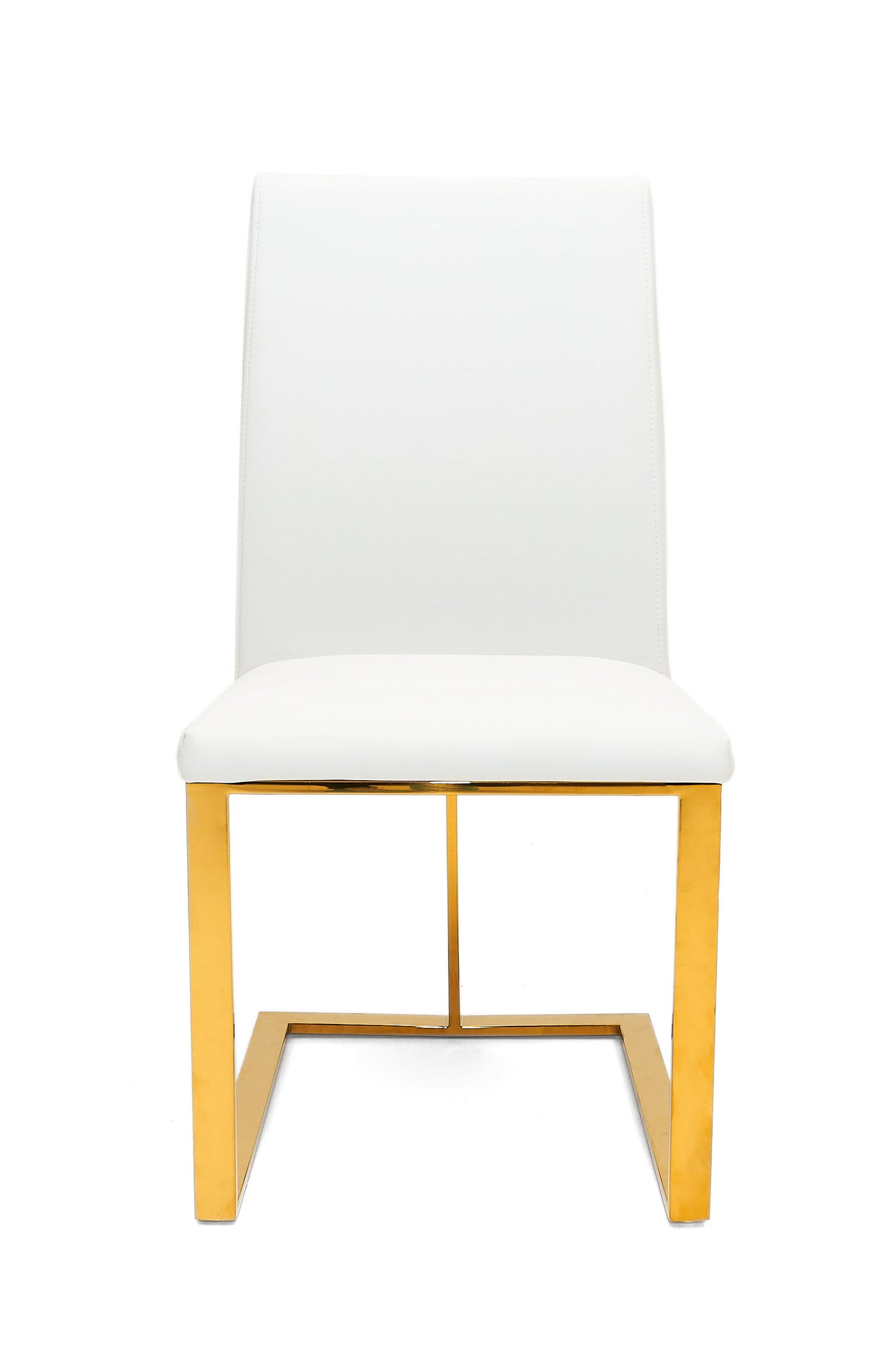 Modrest Frankie Contemporary White and Gold Dining Chair