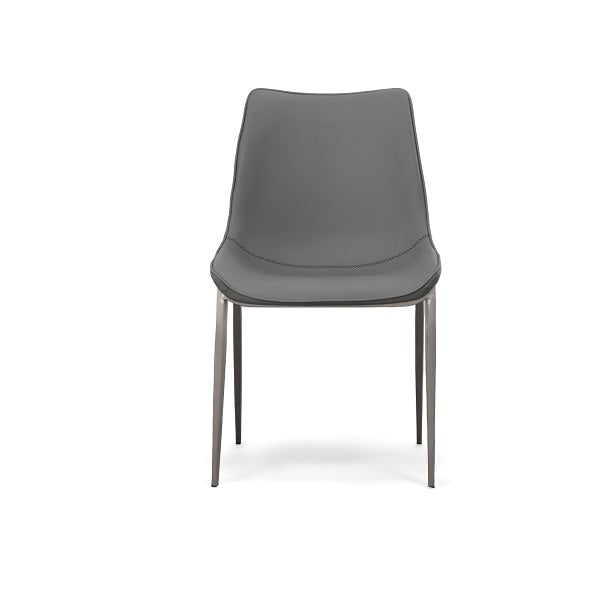 Modrest Frasier Modern Grey Eco-Leather Dining Chair