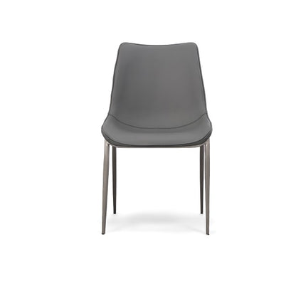 Modrest Frasier Modern Grey Eco-Leather Dining Chair