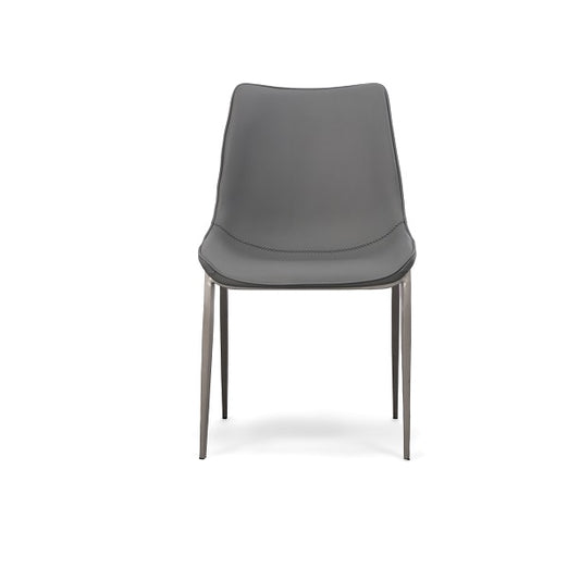 Modrest Frasier Modern Grey Eco-Leather Dining Chair