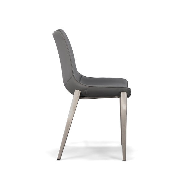 Modrest Frasier Modern Grey Eco-Leather Dining Chair