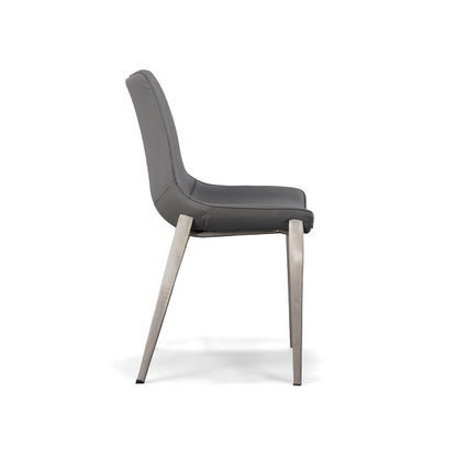 Modrest Frasier Modern Grey Eco-Leather Dining Chair