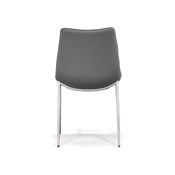 Modrest Frasier Modern Grey Eco-Leather Dining Chair