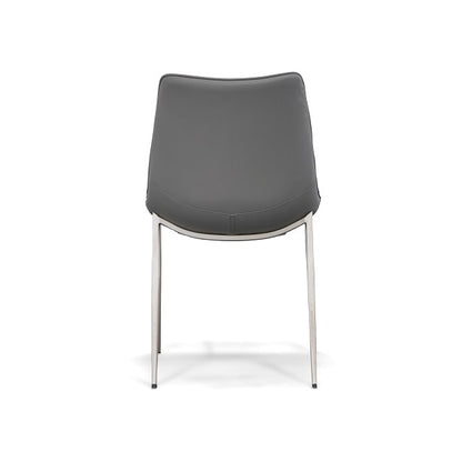 Modrest Frasier Modern Grey Eco-Leather Dining Chair