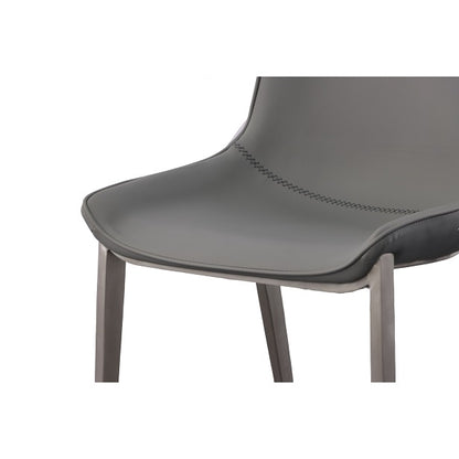 Modrest Frasier Modern Grey Eco-Leather Dining Chair