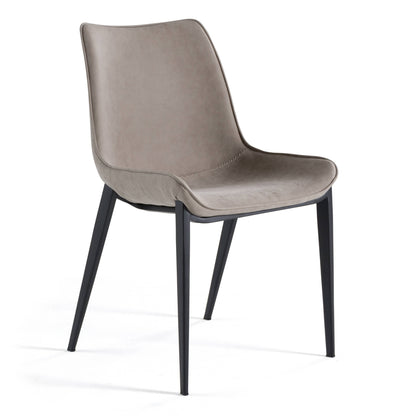 Modrest Frasier Modern Light Grey Eco-Leather Dining Chair