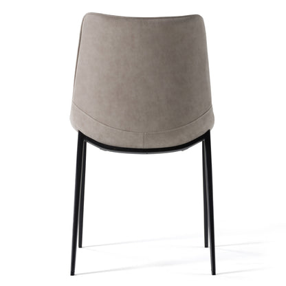 Modrest Frasier Modern Light Grey Eco-Leather Dining Chair