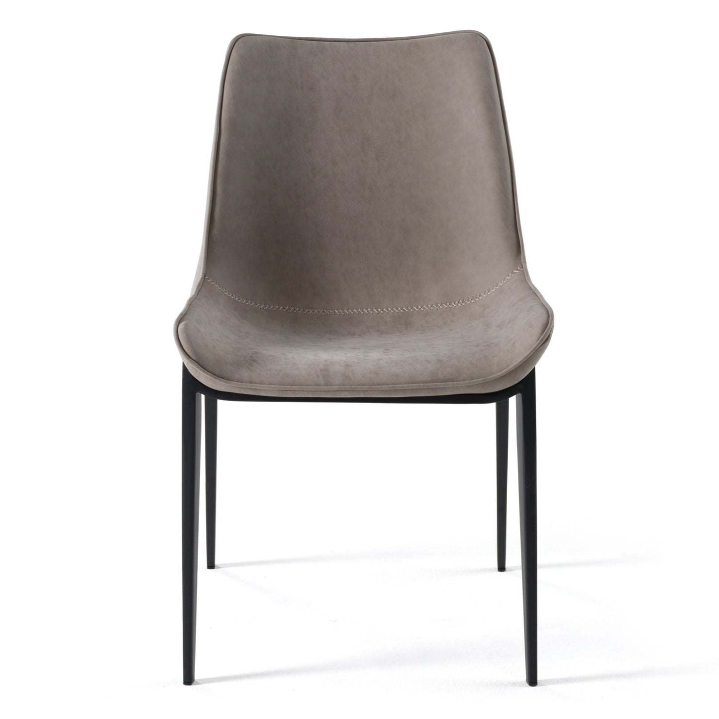 Modrest Frasier Modern Light Grey Eco-Leather Dining Chair