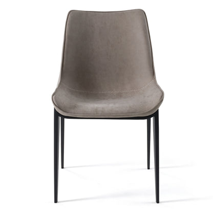 Modrest Frasier Modern Light Grey Eco-Leather Dining Chair