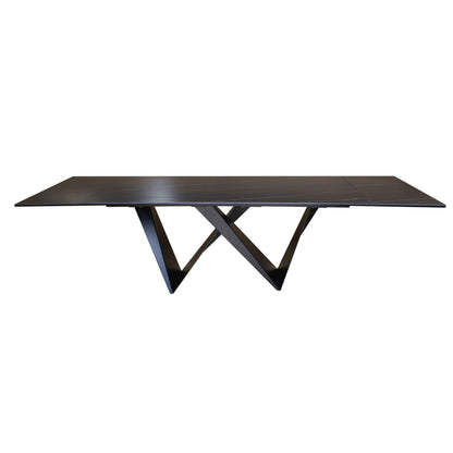 Modrest Fritz Modern Black Extendable Ceramic Dining Table