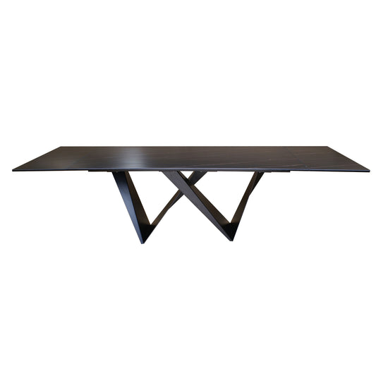 Modrest Fritz Modern Black Extendable Ceramic Dining Table