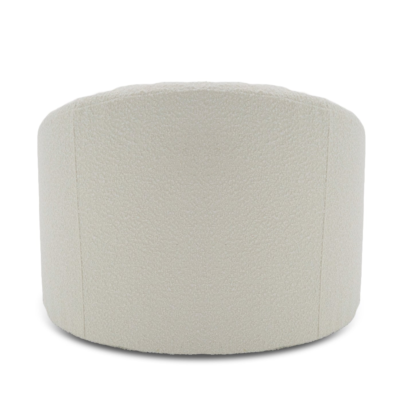 Modrest Frontier Glam White Fabric Accent Chair