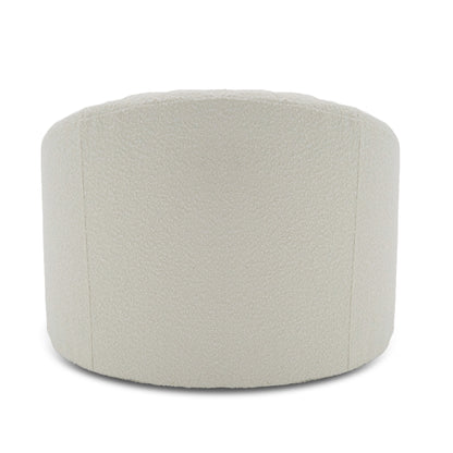 Modrest Frontier Glam White Fabric Accent Chair