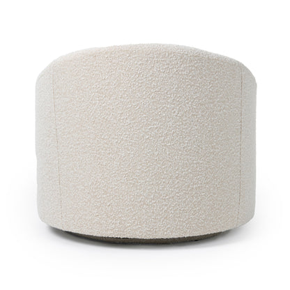 Modrest Frontier Glam Beige Fabric Accent Chair