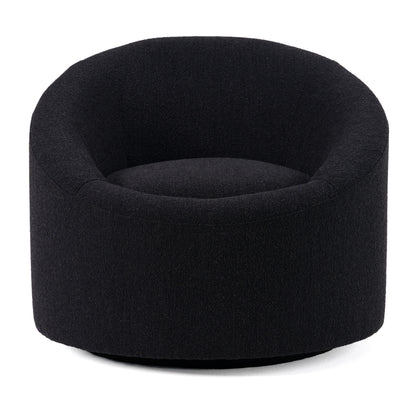 Modrest Frontier Glam Black Fabric Accent Chair