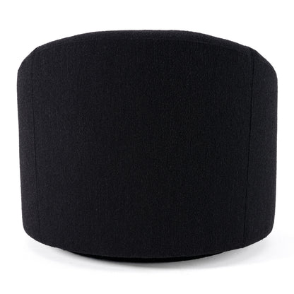 Modrest Frontier Glam Black Fabric Accent Chair