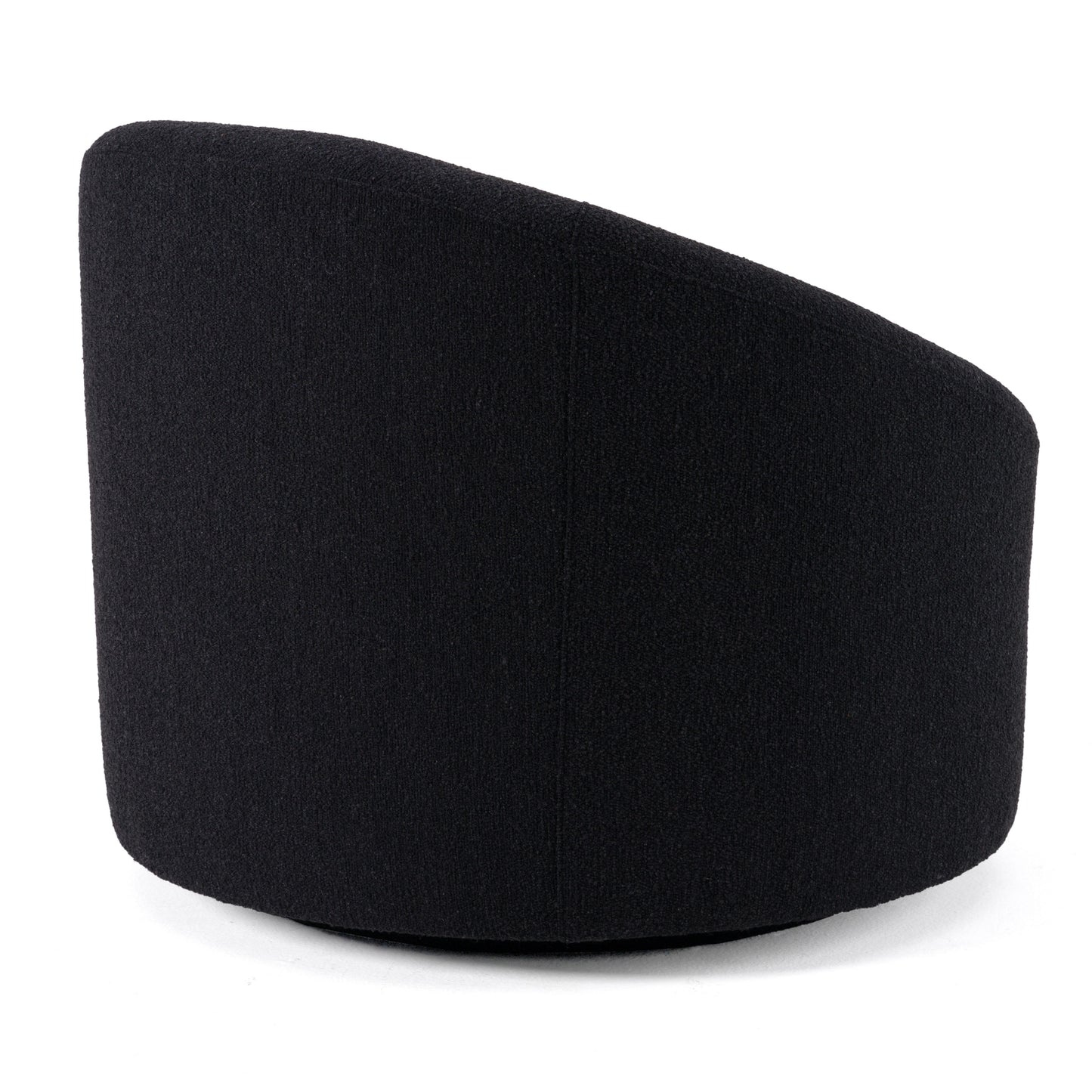 Modrest Frontier Glam Black Fabric Accent Chair