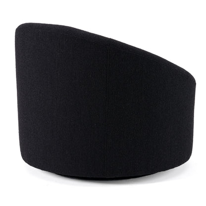 Modrest Frontier Glam Black Fabric Accent Chair