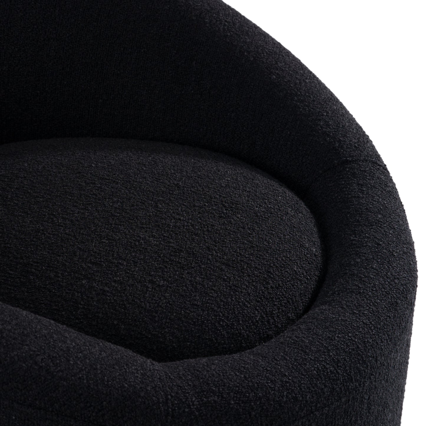 Modrest Frontier Glam Black Fabric Accent Chair