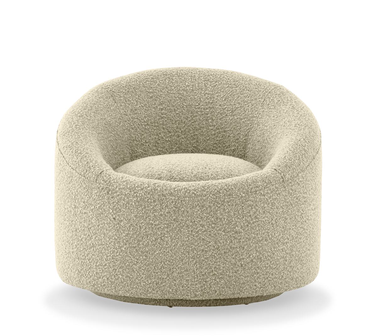 Modrest Frontier Glam Beige Fabric Accent Chair