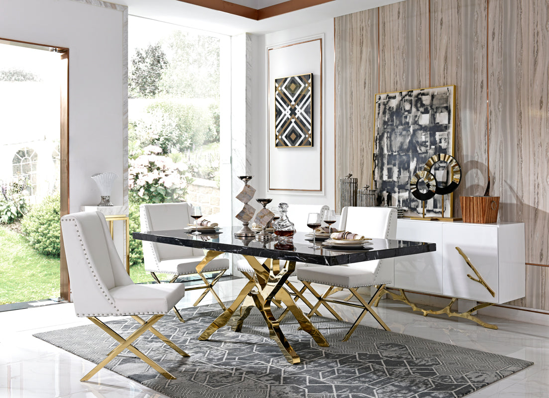 Modrest Legend Modern White and Gold Buffet