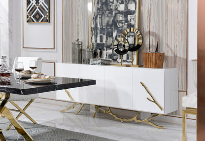 Modrest Legend Modern White and Gold Buffet