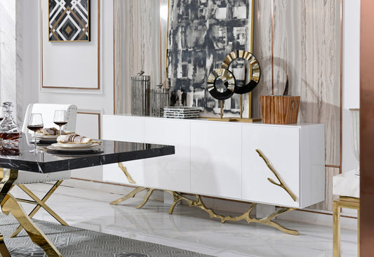Modrest Legend Modern White and Gold Buffet