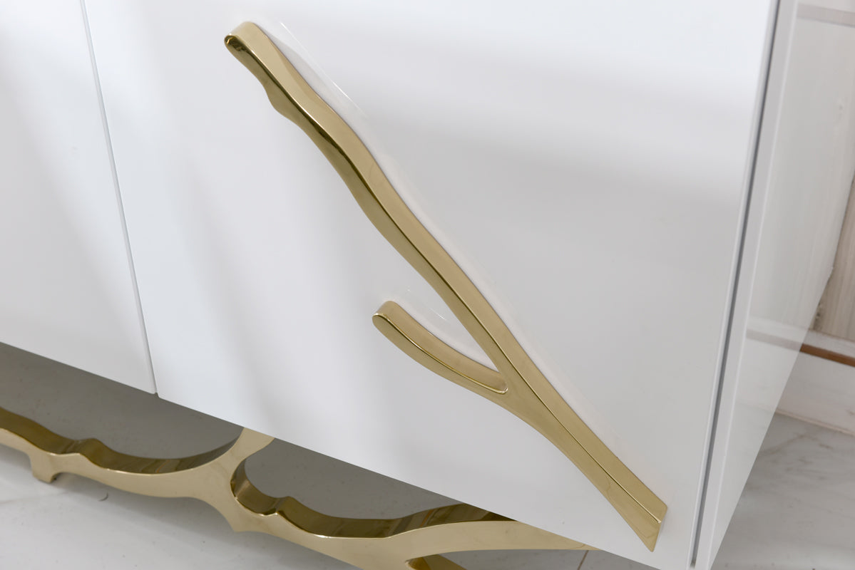 Modrest Legend Modern White and Gold Buffet