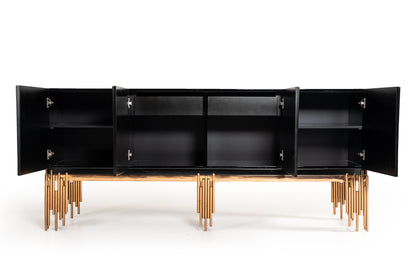 Modrest Token Modern Black and Rosegold Buffet