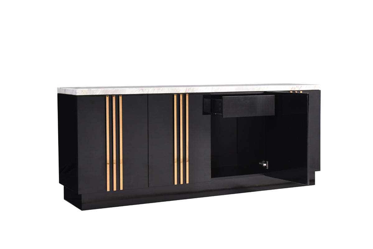 Modrest Kingsley Modern Marble and Rosegold Buffet