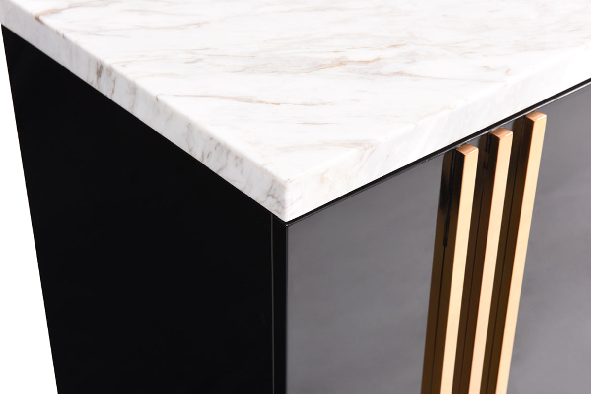 Modrest Kingsley Modern Marble and Rosegold Buffet