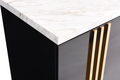 Modrest Kingsley Modern Marble and Rosegold Buffet