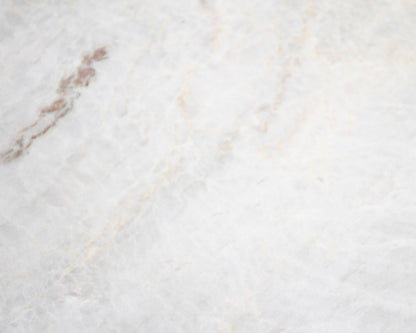 Modrest Gabbro Low Glam White Marble and Gold Coffee Table