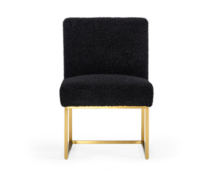 Modrest Garvin Glam Black Gold Fabric Accent Chair